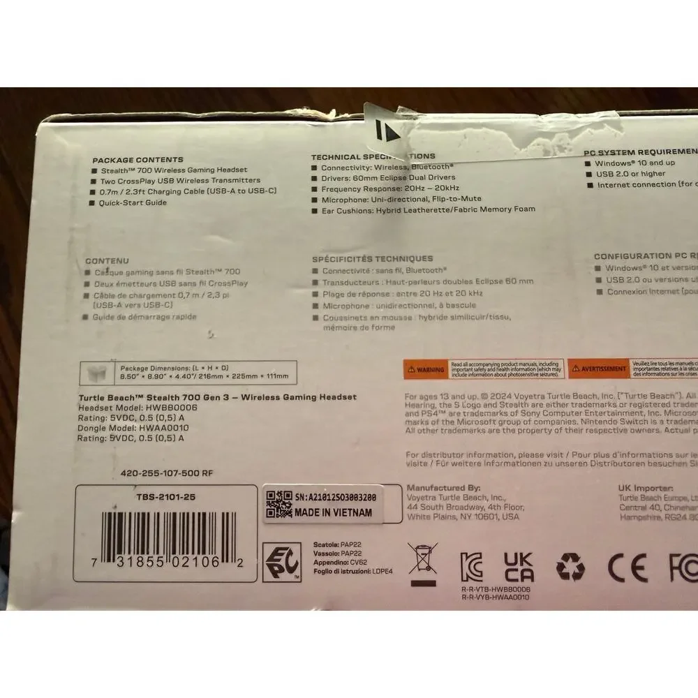 NEW & SEALED Turtle Beach Stealth 700 Gen 3 Xbox/PC Headset